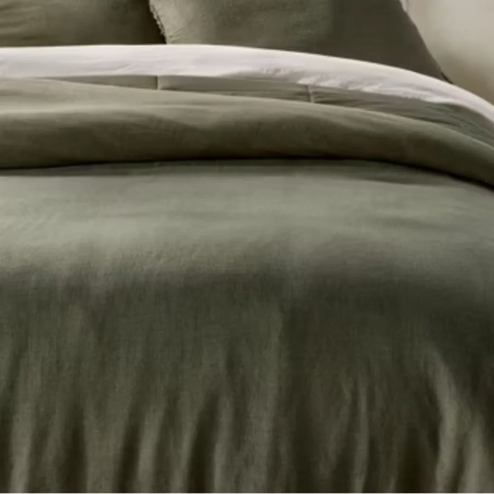 Casaluna Comforter Full/Queen Olive Green Heavy Weight